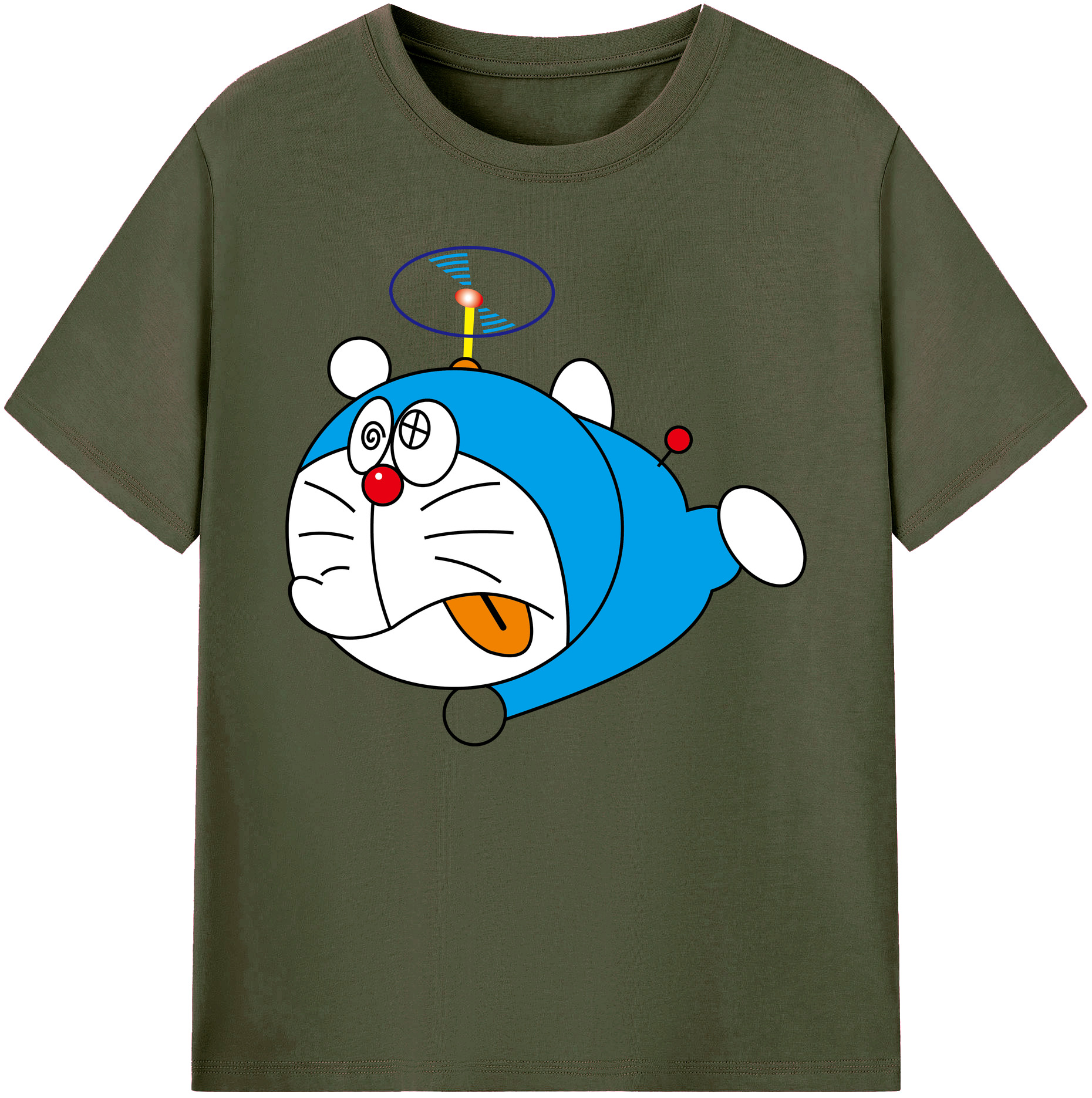 （画像用） ドラえもん Doraemon 綿100％ メンズ半袖Tシャツ｜肌触りやわらか＆通気性
